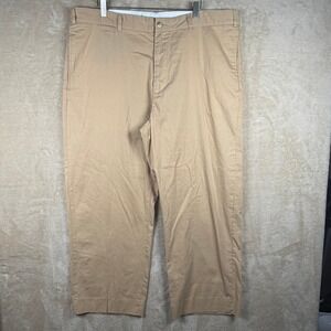 Turtleson Mens Khaki Chino Pants Flat Front Straight Leg Tan Golf Gorpcore Sz 42